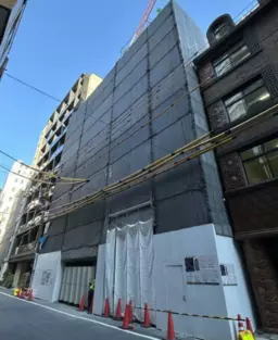 新富町駅 徒歩2分 2025年6月竣工 新築複合ビル 3F南 スケルトン物件【飲食可】外観