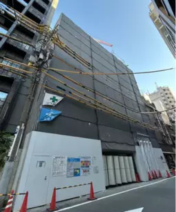 新富町駅 徒歩2分 2025年6月竣工 新築複合ビル 3F北 スケルトン物件【飲食可】外観