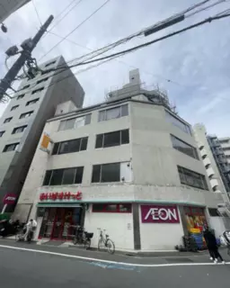 西葛西駅 徒歩1分 2F 現況:事務所仕様【飲食不可】視認性の良い駅前の角地ビル！詳細業種はご相談下さい。外観