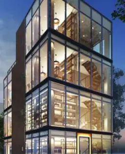 ブランドエリア「プラチナ通り」至近!重飲食可!!(屋上までのダクト有)エアコン·ファン残置あり 24時間営業可!!外観