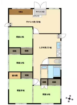 ■吉祥寺駅 徒歩25分 現状渡し(内装全て残置)【飲食不可】※現状のまま使用は難しいため内装手入れ前提での募集