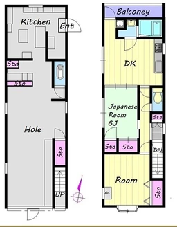 板橋駅 徒歩3分 1階飲食店居抜き 2階住居の一棟貸店舗外観