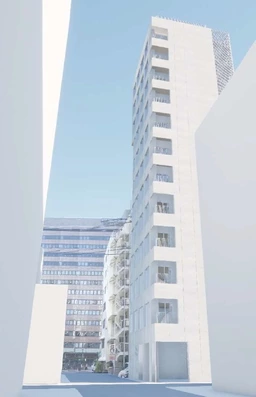 【先行募集】新築路面物件!オフィスも周辺にオフィスも多くランチ需要◎2面に面し視認性もあります。※ラーメン等も受け入れ可外観