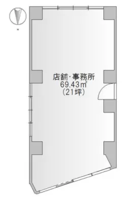 ■用賀駅 徒歩3分 スケルトン物件 【飲食不可】外観