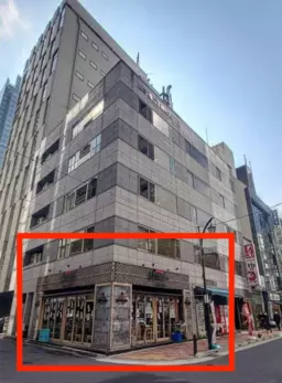 日本橋駅２分の角地！八重洲中通りに面した１８坪１階テナント。東京駅より徒歩５分！サロン、物販最適【飲食不可】外観