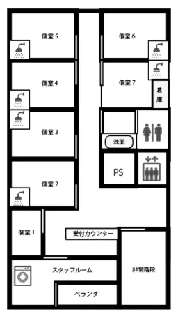 【何業も可】井之頭通り沿いの好立地・シャワー付き個室6部屋・綺麗な居抜物件