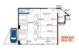 ■一之江駅 徒歩15分 現況:中華料理店居抜き物件 【飲食可】外観