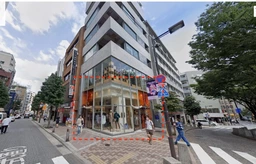 パティオ麻布十番の角地路面店舗です！全面ガラス張りで視認性良好！（重飲食不可）