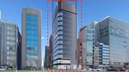 有楽町駅徒歩２分！外堀通りと柳通りの角地新築物件です!3階と12階が募集中！クリニック、サービス店舗などに外観