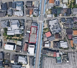 中津浜線沿い貸店舗外観