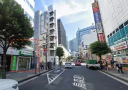 【新橋駅　烏森口１分】３０坪１階１２.２坪〜地下１階１８.２坪。烏森通り。【飲食不可、２４時間使用不可、日曜日休館】