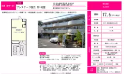 国立駅徒歩10分　駐車場2台付き・1階路面の店舗事務所（約36㎡）外観