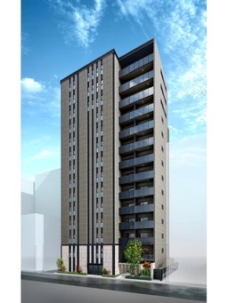 新宿通りから1本入った新築分譲マンションの下駄ばき物件