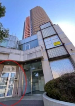 【HS0403】橋本駅徒歩6分。タワーマンション階店舗事務所物件。地下駐車場有り外観