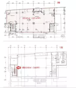 ■銀座駅 徒歩1分 1F〜2F 現況:事務所仕様物件 【飲食不可】
