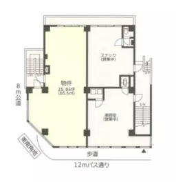 ■青葉台駅 徒歩5分 2F スケルトン物件 【軽飲食可】