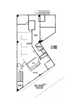 ■鐘ヶ淵駅 徒歩4分 2F 現況:病院・クリニック物件 【飲食不可】外観