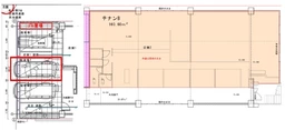 長堀橋駅 徒歩3分 1F 1台駐車場付き 【飲食可】