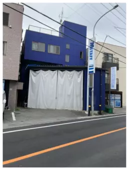 朝霞駅徒步15分の２階建て倉庫が募集になりました。駅から1本道で交通も便利です。業種等ご相談ください！外観