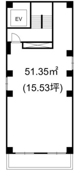 ■東銀座駅 徒歩4分 3F スケルトン物件 【飲食不可】