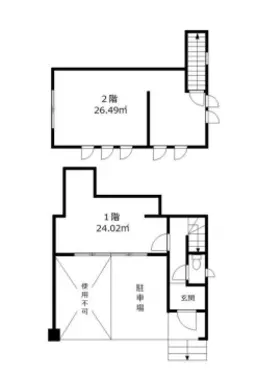 ■祐天寺駅 徒歩5分 1F〜2F 現況:その他 その他居抜きなど物件 【軽飲食可】外観