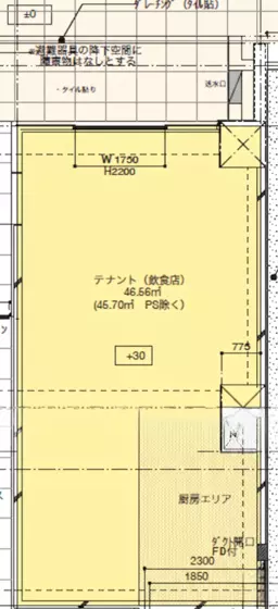 【新築】【飲食可】関内駅 徒歩4分 1F スケルトン物件 　現在：建築中