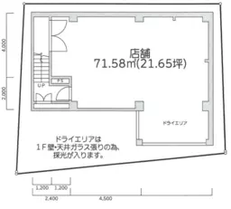 ■表参道駅 徒歩3分 B1F スケルトン物件 【飲食不可】