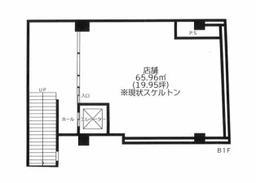 成城学園前駅 徒歩1分 B1F スケルトン物件 【業種相談】