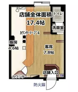 ■ひばりヶ丘駅 徒歩2分 B1F 現況:バー居抜き物件 【飲食可、深夜営業可】外観