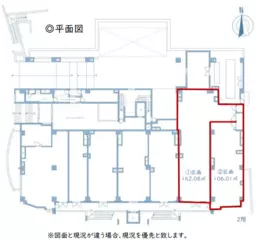■宮前平駅 徒歩1分 2F スケルトン物件 【飲食不可（カフェ相談）、営業可能時間：７時～２２時】