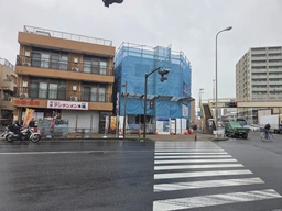 尻手交差点の角ビルで視認性良好！！