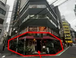■恵比寿駅 徒歩5分 1F 現況:喫茶店居抜き物件 【飲食可（喫茶店・カフェ・居酒屋等）】外観