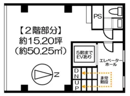 ■新橋駅 徒歩10分 2F 現況:事務所仕様 【サービス店舗相談可（※業種により賃料増額等の諸条件変更あり）】
