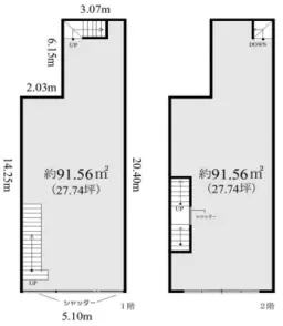 大島駅 徒歩5分 1F〜2F スケルトン物件 【業種相談】外観