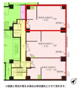 ■伊勢佐木長者町駅 徒歩1分 2F 現況:事務所仕様物件 【飲食不可】