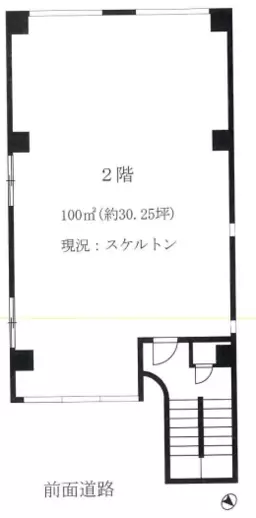 ■表参道駅 徒歩3分 2F スケルトン物件 【飲食・美容室不可】外観