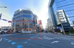 【大宮駅東口5分】１階７２.６坪、新築テナント。旧中山道の角地交差点。軽飲食程度相談可能外観
