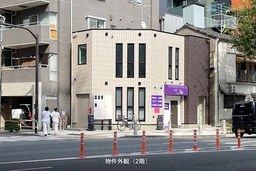 東日暮里6丁目店舗　JR線、京成線、舎人ライナー等5路線からなる日暮里駅より徒歩3分、尾久橋通り沿い角地の店舗物件外観