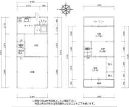 中津駅 徒歩3分 1F〜2F 現況:物販 その他居抜きなど物件 【飲食可】外観