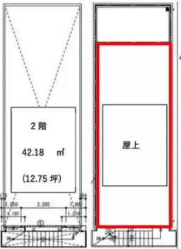 ■亀戸駅 徒歩2分 2F スケルトン物件 【重飲食可】