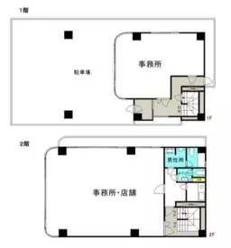 ■白金台駅 徒歩6分 1F〜2F 現況:事務所仕様物件 【飲食不可】