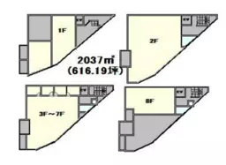 ■人形町駅 徒歩6分 1F〜8F 前テナント:事務所 【飲食不可】外観