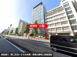 桜田通り沿い・大崎広小路駅徒歩3分｜2019年築ビル1階32.93坪 クリニック・サービス店舗向け外観