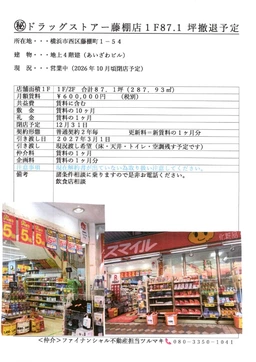 西横浜駅 徒歩8分 1F 現況:物販 その他居抜きなど物件 【1F/2F一括貸し】外観
